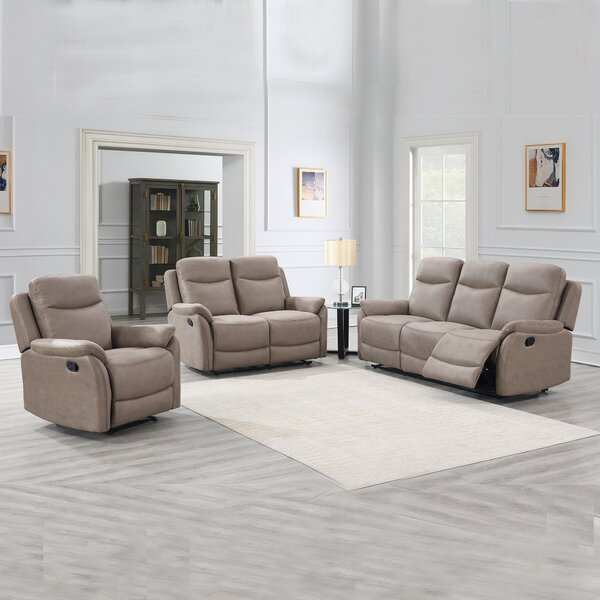 Evan Faux Suede 2 Seater Manual Recliner Sofa