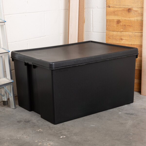 Wham Bam 150L Black Plastic Storage Box & Lid