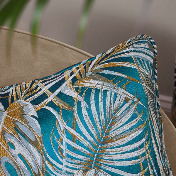 Tropical Paradise Teal Cushion