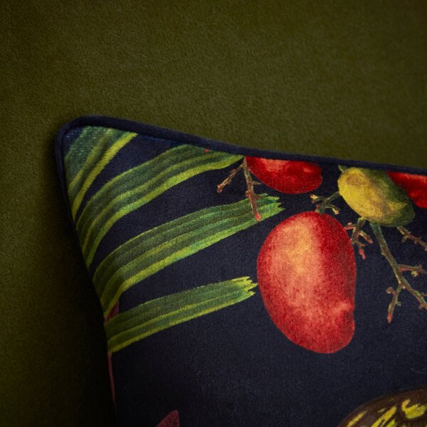 Tropical Treasures Navy Cushion