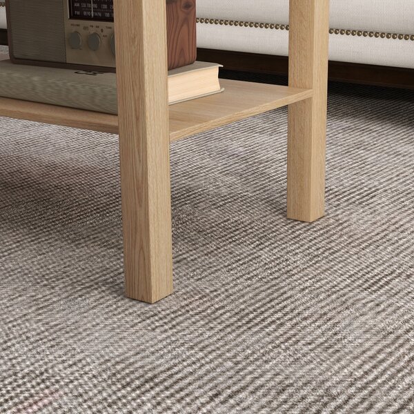 HOMCOM 2-Tier Coffee Table with Storage Shelf, Rectangular Centre Table for Living Room, Home Office, Natural Wood Finish