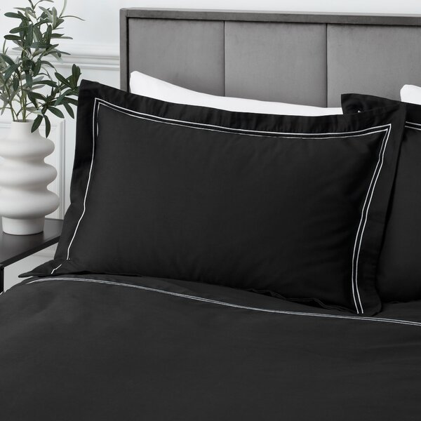 Hotel Double Sateen Stitch Duvet Cover & Pillowcase Set