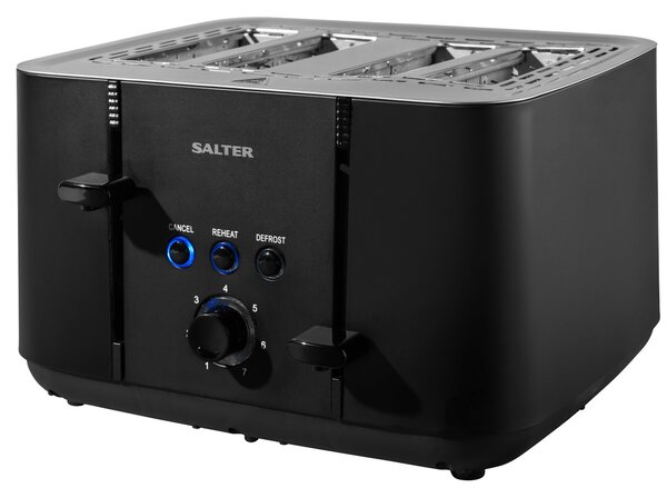 Salter Kuro Black 4 Slice Toaster