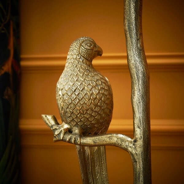 Gold Parrot Tripod Floor Lamp