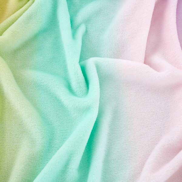 Rainbow Ombre Fleece Throw Blanket