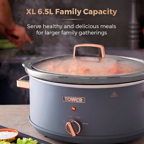 Tower 6.5L Grey Cavaletto Slow Cooker