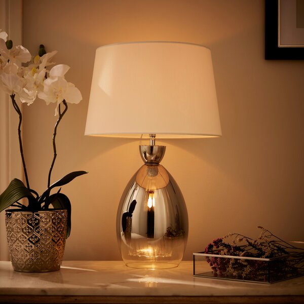 Sylvia Ribbed Glass Table Lamp