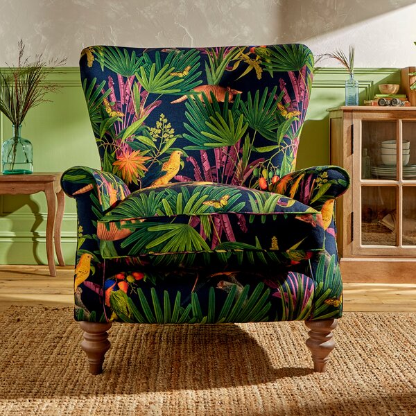 Charlbury Tropical Treasures Print Occasional Armchair