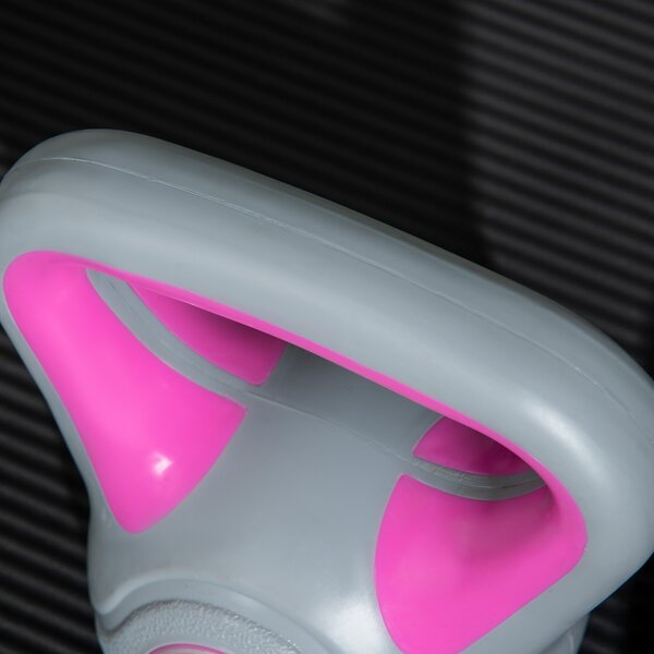 SPORTNOW Kettlebell, 2kg Kettle Bells with Handle for Home Gym Weight Lifting and Strength Training, Pink and Grey