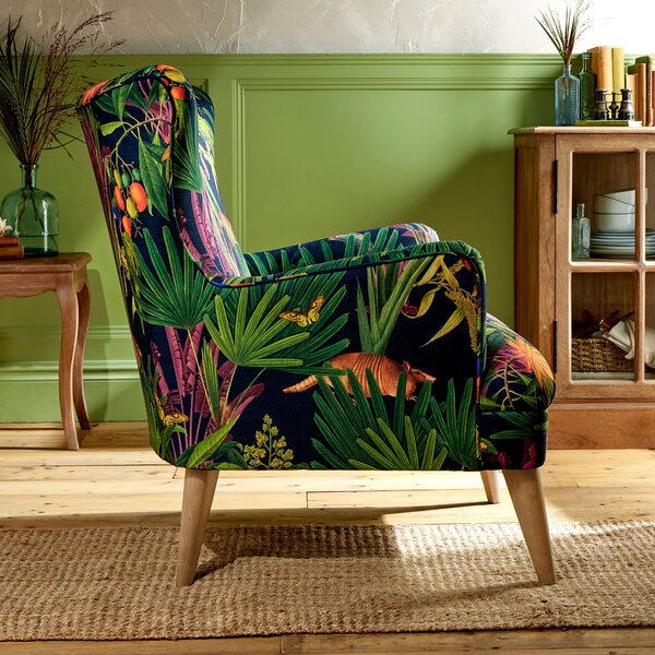 Marlow Wing Chair, Tropical Treasures Print