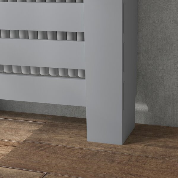HOMCOM 95.5H x 78Wcm Radiator Cover, with Drawer - Grey Aosom UK