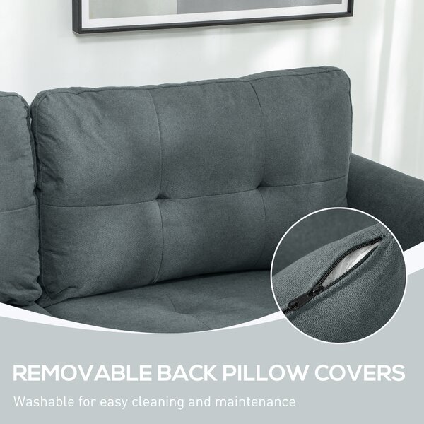 HOMCOM 'L' Shape Modular Storage Sofa - Dark Grey Aosom UK
