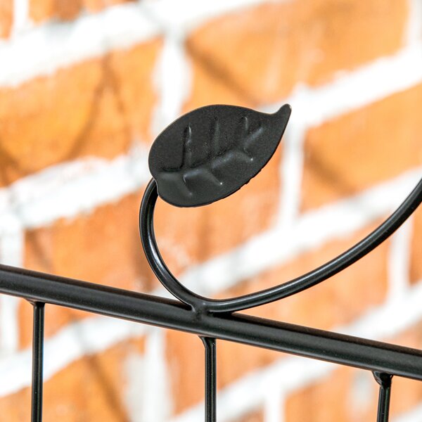 Outsunny Decorative Garden Fencing, 8PCs 43in x 23ft Outdoor Picket Fence Panels, Rustproof Metal Wire Landscape Flower Bed Edging Animal Aosom UK