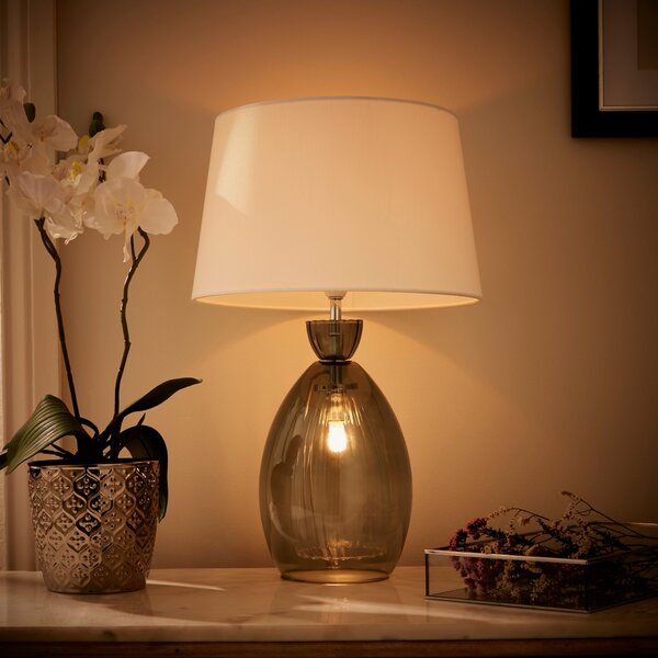 Sylvia Ribbed Glass Table Lamp