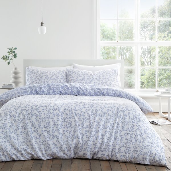 Bianca Shadow Leaves 200 Thread Count Cotton Duvet Cover and Pillowcase Set