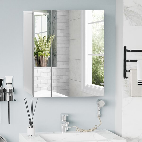 Kleankin Wall Mounted Mirror Cabinet - White