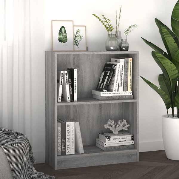 Bookshelf Grey Sonoma 60x24x76 cm Engineered Wood
