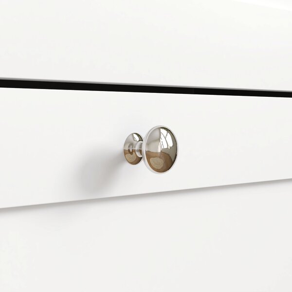 HOMCOM Narrow Shoe Cabinet with 2 Flip Drawers and Adjustable Shelves - White