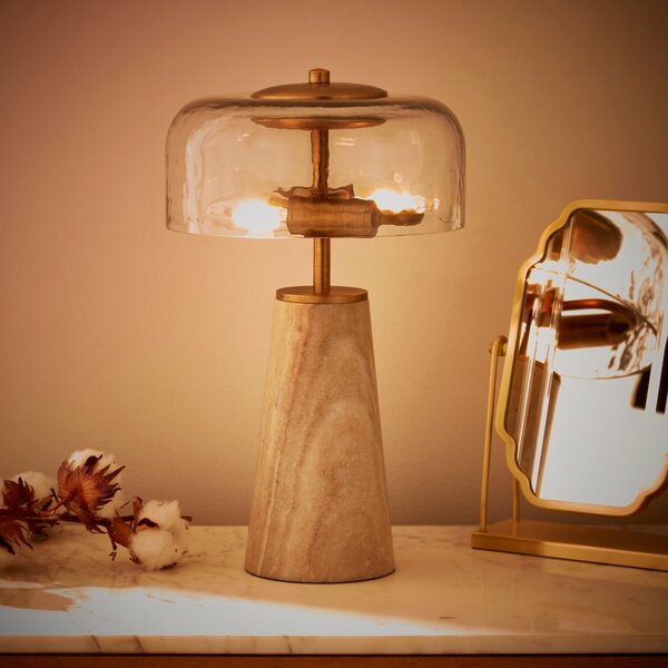 Kaeli Modern Marble Glass Table Lamp