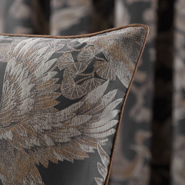 Dorma Gilded Crane Grey Square Cushion