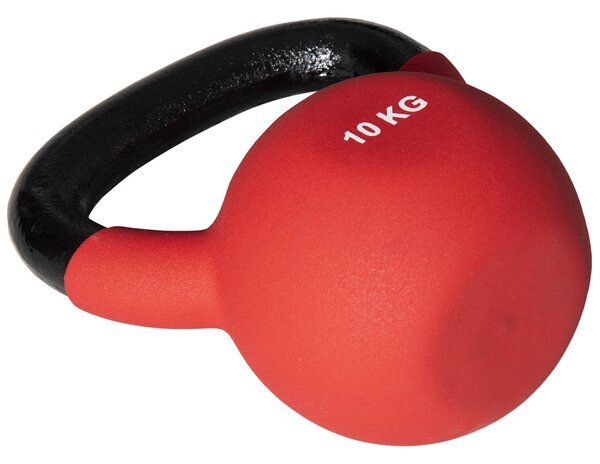 HOMCOM Soft Kettlebell, 10kg Kettle Bell with Non-Slip Handle for Home Gym Weight Lifting and Strength Training, Red