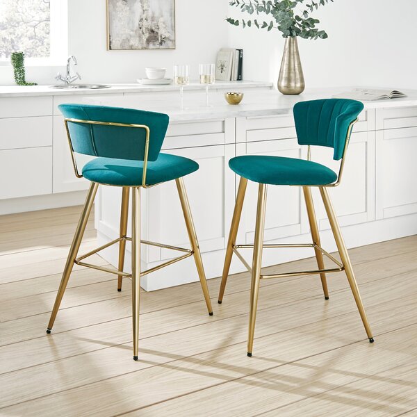 Kendall Bar Stool, Velvet