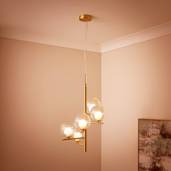 Leirah Ribbed 5 Light Cluster Ceiling Light