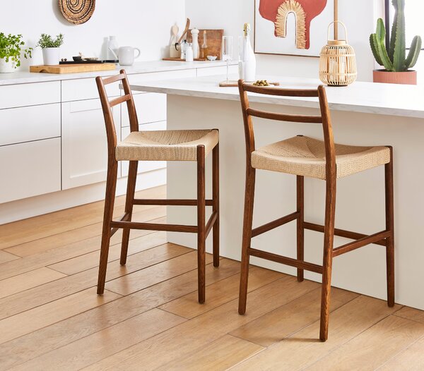 Arthur Bar Stool, Dark Stained Oak