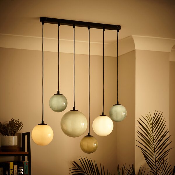 Eli Milky 6 Light Cluster Ceiling Light