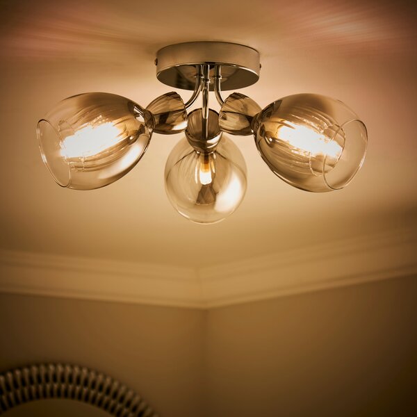 Sylvia 3 Light Semi Flush Ceiling Light