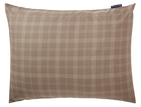 Lexington Checked Pinpoint Oxford cushion cover 50x60 cm Brown