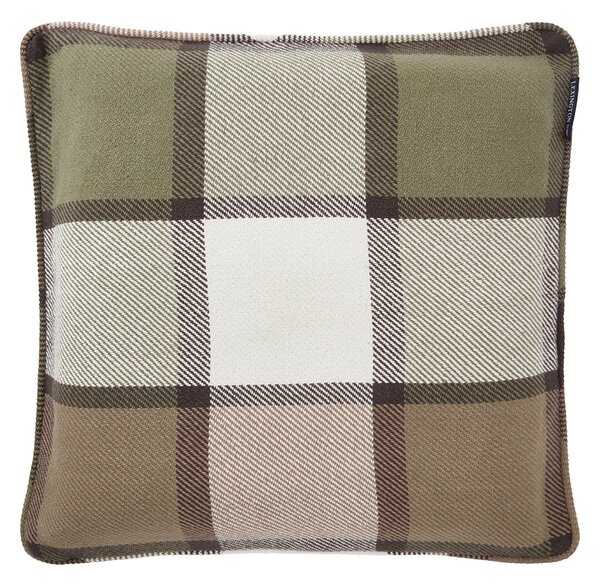 Lexington Checked heavy twill cushion cover 50x50 cm Olive