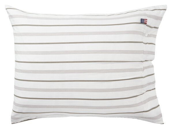 Lexington Striped Cotton Poplin pillowcase 50x60 cm White