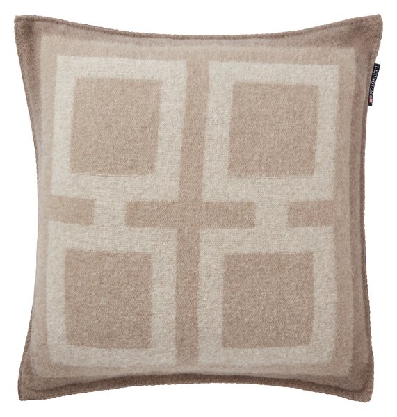 Lexington Graphic Recycled Wool cushion cover 50x50 cm Light beige