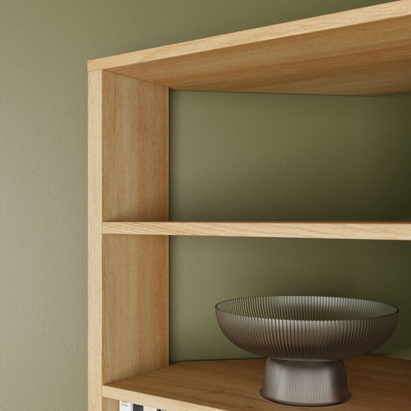 Hardy Corner Bookcase, Oak Effect