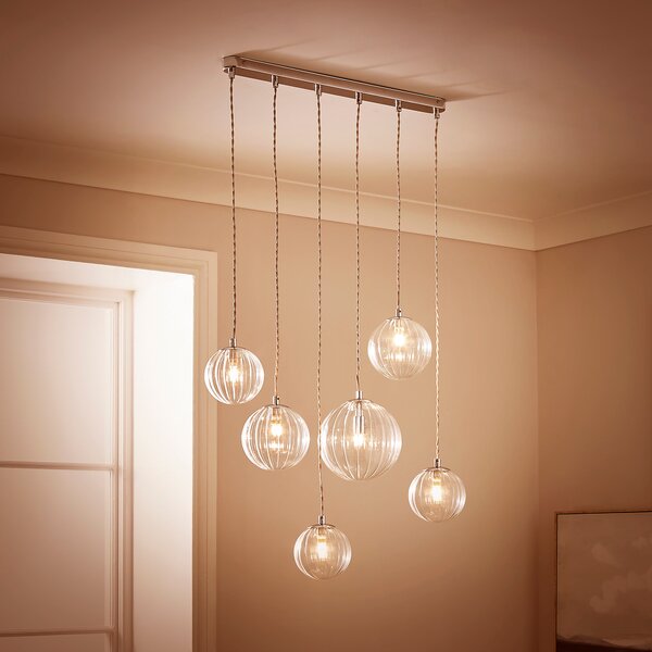 Eli Ribbed 6 Light Cluster Ceiling Light