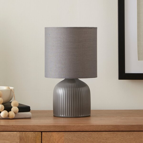 Hebe Ribbed Ceramic Table Lamp