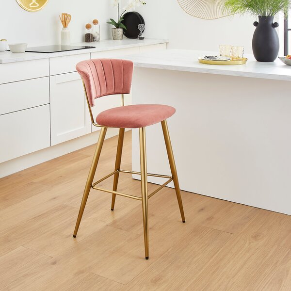 Kendall Bar Stool, Velvet