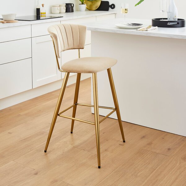 Kendall Bar Stool, Velvet