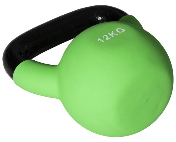 HOMCOM Soft Kettlebell, 12kg Kettle Bell with Non-Slip Handle for Home Gym Weight Lifting and Strength Training, Green
