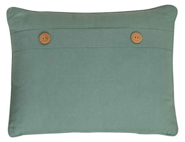 Meg Hawkins Bee Rectangular Cushion with Wooden Buttons