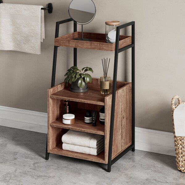 Fulton Bathroom Storage Cabinet, Pine Effect