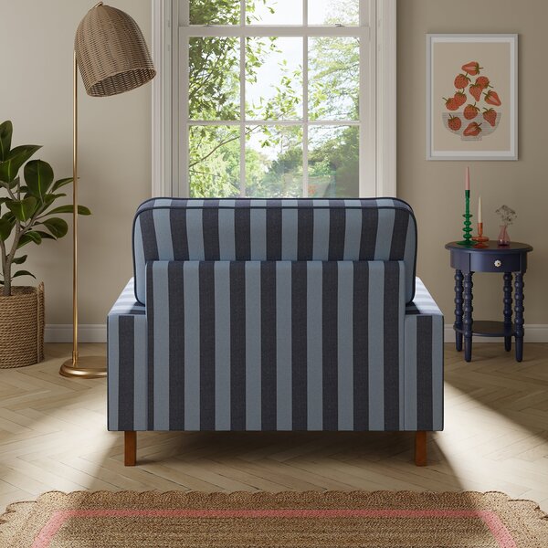 Beatrice Two Tone Woven Stripe Snuggle Chair