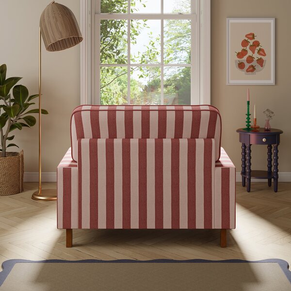 Beatrice Two Tone Woven Stripe Snuggle Chair