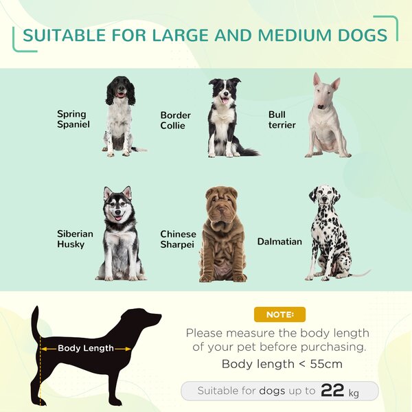 PawHut Cooling Elevated Pet Bed, Cot-Style for Large to Medium Dogs, Breathable Mesh Fabric with Non-slip Pads, 110 x 75 x 20 cm, Black Aosom UK