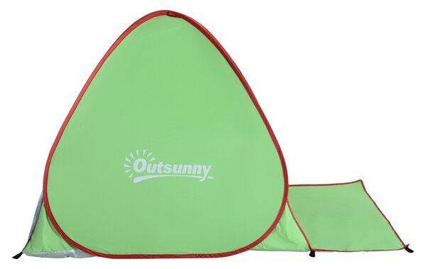 Outsunny Portable Beach Haven: Instant Pop-Up Shelter for 2-3, UV30+ Protection, Lightweight Sunshade for Seaside & Hiking, Verdant Green Aosom UK