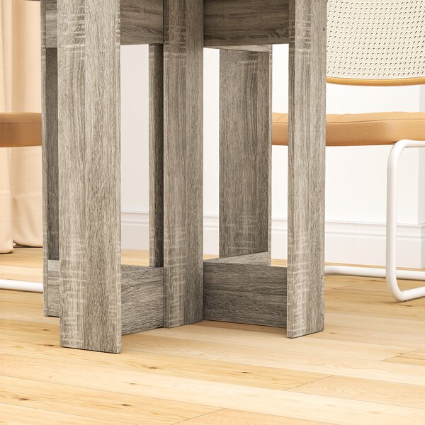 HOMCOM Space-saving Drop Leaf Table, Folding Dining Table for Small Space, Kitchen, Dining Room, Grey Aosom UK