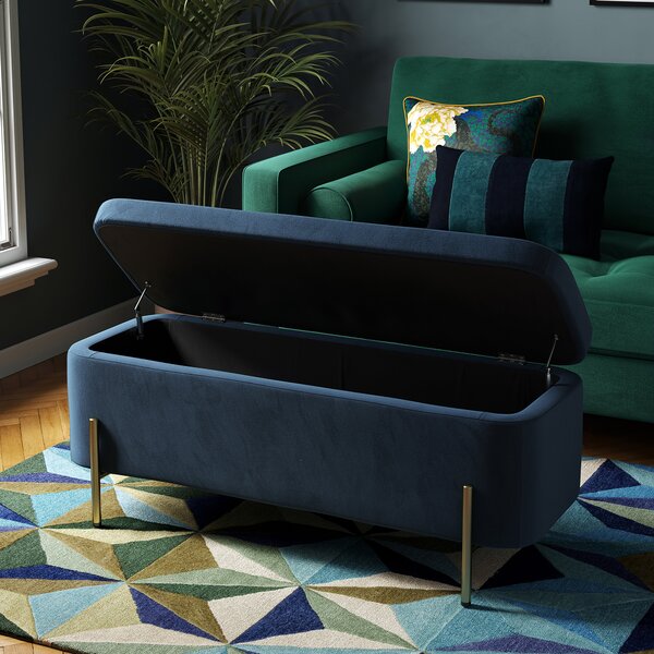 Ivy Velvet Storage Ottoman