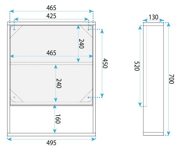 Bathroom furniture set with washbasin Luno DB68-60 60CM