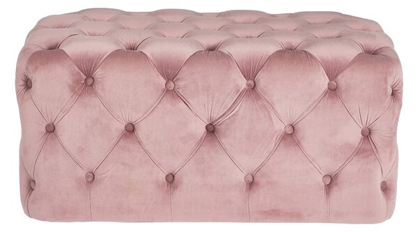 Seraphina Velvet Buttoned Ottoman